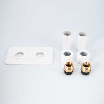 Маскувальний набір з прямокутною накладкою + гайки Cu (15x1) x GW 3/4"