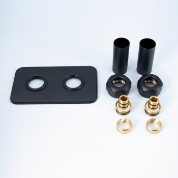 Маскувальний набір з прямокутною накладкою + гайки PEX (16x2) x GW 3/4"