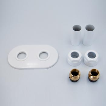 Маскувальний набір з заокругленою накладкою + гайки Cu (15x1) x M22x1,5