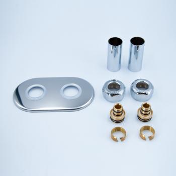 Маскувальний набір з заокругленою накладкою + гайки PEX (16x2) x GW 3/4"